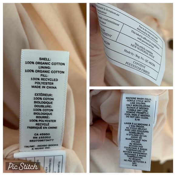 NWT Organic Duvet Robe Love & Lore, Pink Small / Medium - Picture 13 of 17